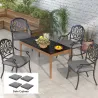 Conjunto de 4 Cojines para Sillas de Comedor 47x47x7cm Impermeable y Protección UV 50+ para Interior y Exterior ... - Ogal.Es