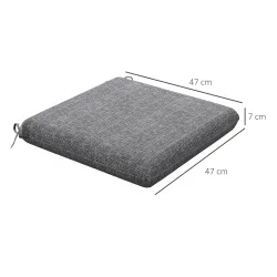 Conjunto de 4 Cojines para Sillas de Comedor 47x47x7cm Impermeable y Protección UV 50+ para Interior y Exterior ... - Ogal.Es