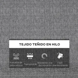 Conjunto de 4 Cojines para Sillas de Comedor 47x47x7cm Impermeable y Protección UV 50+ para Interior y Exterior ... - Ogal.Es