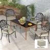 Conjunto de 4 Cojines para Sillas de Comedor 47x47x7cm Impermeable y Protección UV 50+ para Interior y Exterior ... - Ogal.Es