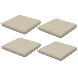 Conjunto de 4 Cojines para Sillas de Comedor 47x47x7cm Impermeable y Protección UV 50+ para Interior y Exterior ... - Ogal.Es