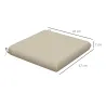 Conjunto de 4 Cojines para Sillas de Comedor 47x47x7cm Impermeable y Protección UV 50+ para Interior y Exterior ... - Ogal.Es