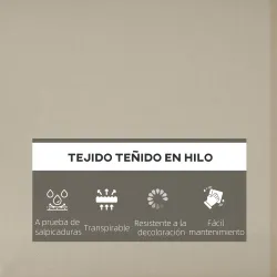 Conjunto de 4 Cojines para Sillas de Comedor 47x47x7cm Impermeable y Protección UV 50+ para Interior y Exterior ... - Ogal.Es