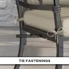 Conjunto de 4 Cojines para Sillas de Comedor 47x47x7cm Impermeable y Protección UV 50+ para Interior y Exterior ... - Ogal.Es