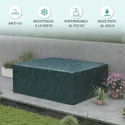 Funda Protectora para Muebles Rectangular Funda de Muebles para Jardín Impermeable Anti-UV Antipolvo 235x190x90 ... - Ogal.Es
