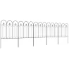 Set de 5 Vallas Decorativas para Jardín Metálicas 305x79,5 cm Combinación Libre Barrera para Animales Negro - Ogal.Es