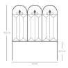 Set de 5 Vallas Decorativas para Jardín Metálicas 305x79,5 cm Combinación Libre Barrera para Animales Negro - Ogal.Es