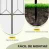 Set de 5 Vallas Decorativas para Jardín Metálicas 305x79,5 cm Combinación Libre Barrera para Animales Negro - Ogal.Es