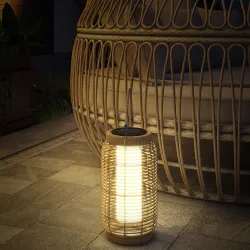 Farola Solar de Exterior con Panel Solar Luces LED Encendido y Apagado Automático para Interior Exterior Ø18x37 ... - Ogal.Es