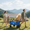 Carro Plegable con Bolsa Térmica Desmontable Longitud y Ángulo del Mango Ajustables y Bolsa de Transporte Azul - Ogal.Es