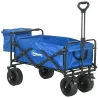 Carro Plegable con Bolsa Térmica Desmontable Longitud y Ángulo del Mango Ajustables y Bolsa de Transporte Azul - Ogal.Es
