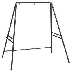 Soporte para Silla Colgante Sostén para Columpio con Marco de Acero Carga 150 kg para Patio Terraza Negro - Ogal.Es