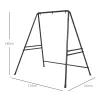Soporte para Silla Colgante Sostén para Columpio con Marco de Acero Carga 150 kg para Patio Terraza Negro - Ogal.Es