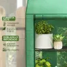 Invernadero de Jardín de 3 Niveles con Estantes Techo Inclinado y Puertas con Cremallera 143x46x141/151 cm Verde - Ogal.Es