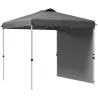 Carpa Plegable de Jardín de 2,5x2,5 m con Altura Ajustable Anti-UV con 1 Pared Lateral y Bolsas de Arena Gris Os... - Ogal.Es