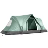 Tienda de Acampada para 5-6 Personas Impermeable 3000mm+ con Bolsa de Transporte y Gancho 455x220x180 cm Verde - Ogal.Es