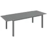 Mesa de Comedor Exterior Mesa de Terraza para 6 -8 Personas con Marco de Aluminio 180/240x94x73 cm Gris Oscuro - Ogal.Es