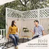 Juego de 3 Piezas Sillas y Mesa de Ratán PE con 2 Sillas 1 Mesa de Centro Redonda y Cojines para Terraza Balcón ... - Ogal.Es