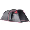 Tienda de Campaña Familiar 2 Personas Plegable Impermeable a Prueba de UV 20+ con Vestíbulo 426x206x154 cm Gris ... - Ogal.Es