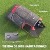 Tienda de Campaña Familiar 2 Personas Plegable Impermeable a Prueba de UV 20+ con Vestíbulo 426x206x154 cm Gris ... - Ogal.Es