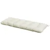 Cojín para Banco de Jardín o Balancín128x48x8 cm con 2 Cordones de Fijación Impermeable y Protección UV 50+ Crema - Ogal.Es