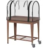 Huerto Urbano Elevado 80x40x120 cm con Cubierta de Invernadero y Estante Inferior para Cultivo Plantas Flores Ma... - Ogal.Es