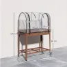 Huerto Urbano Elevado 80x40x120 cm con Cubierta de Invernadero y Estante Inferior para Cultivo Plantas Flores Ma... - Ogal.Es