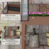 Huerto Urbano Elevado 80x40x120 cm con Cubierta de Invernadero y Estante Inferior para Cultivo Plantas Flores Ma... - Ogal.Es