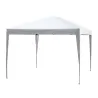 Carpa Plegable 3x3 m con Bolsa de Transporte Altura Ajustable Anti-UV para Terraza Patio Playa Blanco Plata - Ogal.Es