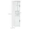 Columna de Baño con 2 Puertas 1 Cajón Estante Abierto y 2 Armarios con Estante Ajustable 40x30x164 cm Blanco - Ogal.Es