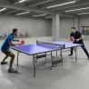 Mesa de Ping-Pong Tamaño Estándar con 4 Ruedas Red 2 Paletas y 3 Pelotas para Interior 274x152,5x76 cm Azul - Ogal.Es