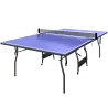 Mesa de Ping-Pong Tamaño Estándar con 4 Ruedas Red 2 Paletas y 3 Pelotas para Interior 274x152,5x76 cm Azul - Ogal.Es