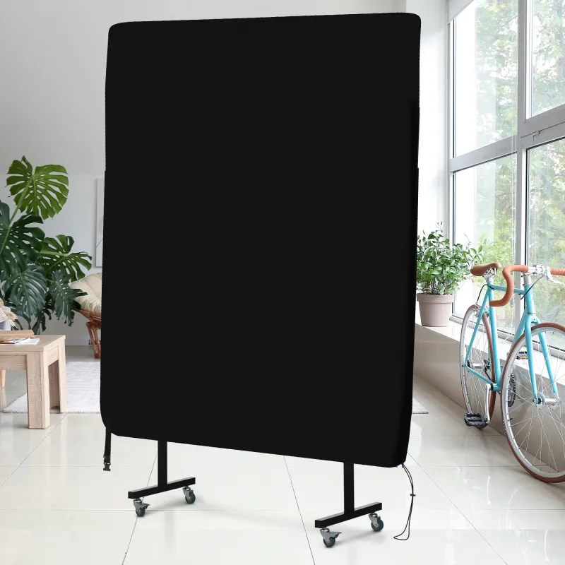 Funda para Mesa de Ping-Pong con Cremallera Anti-UV e Impermeable para Interior y Exterior 275x153x5 cm Negro - Ogal.Es