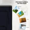 Funda para Mesa de Ping-Pong con Cremallera Anti-UV e Impermeable para Interior y Exterior 275x153x5 cm Negro - Ogal.Es