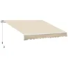 Toldo para Balcón 350x250 cm con Manivela de Metal Impermeable y Anti-UV para Jardín Terraza Ventanas Crema - Ogal.Es