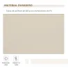 Toldo para Balcón 350x250 cm con Manivela de Metal Impermeable y Anti-UV para Jardín Terraza Ventanas Crema - Ogal.Es