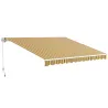 Toldo para Balcón 350x250 cm con Manivela de Metal Impermeable y Anti-UV para Jardín Terraza Ventanas Gris y Ama... - Ogal.Es