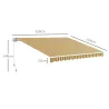 Toldo para Balcón 350x250 cm con Manivela de Metal Impermeable y Anti-UV para Jardín Terraza Ventanas Gris y Ama... - Ogal.Es
