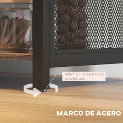 Aparador de Cocina con 6 Estantes Abiertos Porta Copas y Estante Ajustable para Bar Comedor 120x40x76 cm Marrón&nbsp;... - Ogal.Es