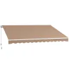 Toldo para Balcón 350x250 cm con Manivela de Metal Impermeable y Anti-UV para Jardín Terraza Ventanas Marrón - Ogal.Es