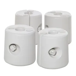 Pack de 4 Pesos para Carpas Plegables Soportes Rellenables con 9 kg de Agua Ø22/24x25 cm Blanco - Ogal.Es