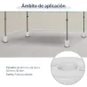 Pack de 4 Pesos para Carpas Plegables Soportes Rellenables con 9 kg de Agua Ø22/24x25 cm Blanco - Ogal.Es