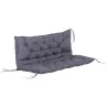 Cojín para Banco de Jardín o para Balancín de Jardín 132x110x10 cm de 2 Plazas con 6 Cordones de Fijación Gris O... - Ogal.Es