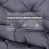 Cojín para Banco de Jardín o para Balancín de Jardín 132x110x10 cm de 2 Plazas con 6 Cordones de Fijación Gris O... - Ogal.Es
