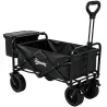 Carro Plegable con Bolsa Térmica Desmontable Longitud y Ángulo del Mango Ajustables y Bolsa de Transporte Negro - Ogal.Es