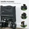 Carro Plegable con Bolsa Térmica Desmontable Longitud y Ángulo del Mango Ajustables y Bolsa de Transporte Negro - Ogal.Es