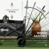 Carro Plegable con Bolsa Térmica Desmontable Longitud y Ángulo del Mango Ajustables y Bolsa de Transporte Negro - Ogal.Es