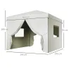 Carpa Plegable Pop-Up 3x3 m con 4 Cortinas Laterales 2 Ventanas de Malla Altura Ajustable Impermeable y Anti-UV ... - Ogal.Es