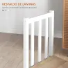 Juego de 2 Sillas de Comedor y Cocina con Respaldo de Listones Estructura de Madera de Pino 38,5x47,5x99 cm Blanco - Ogal.Es
