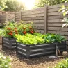 Set de 2 Jardineras de Exterior de Acero Rectangulares para Cultivos Plantas Flores para Patio 100x60x30 cm Gris... - Ogal.Es